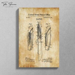 hunting knife patent wall frame